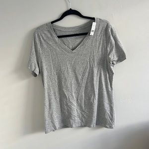 Grey v neck top